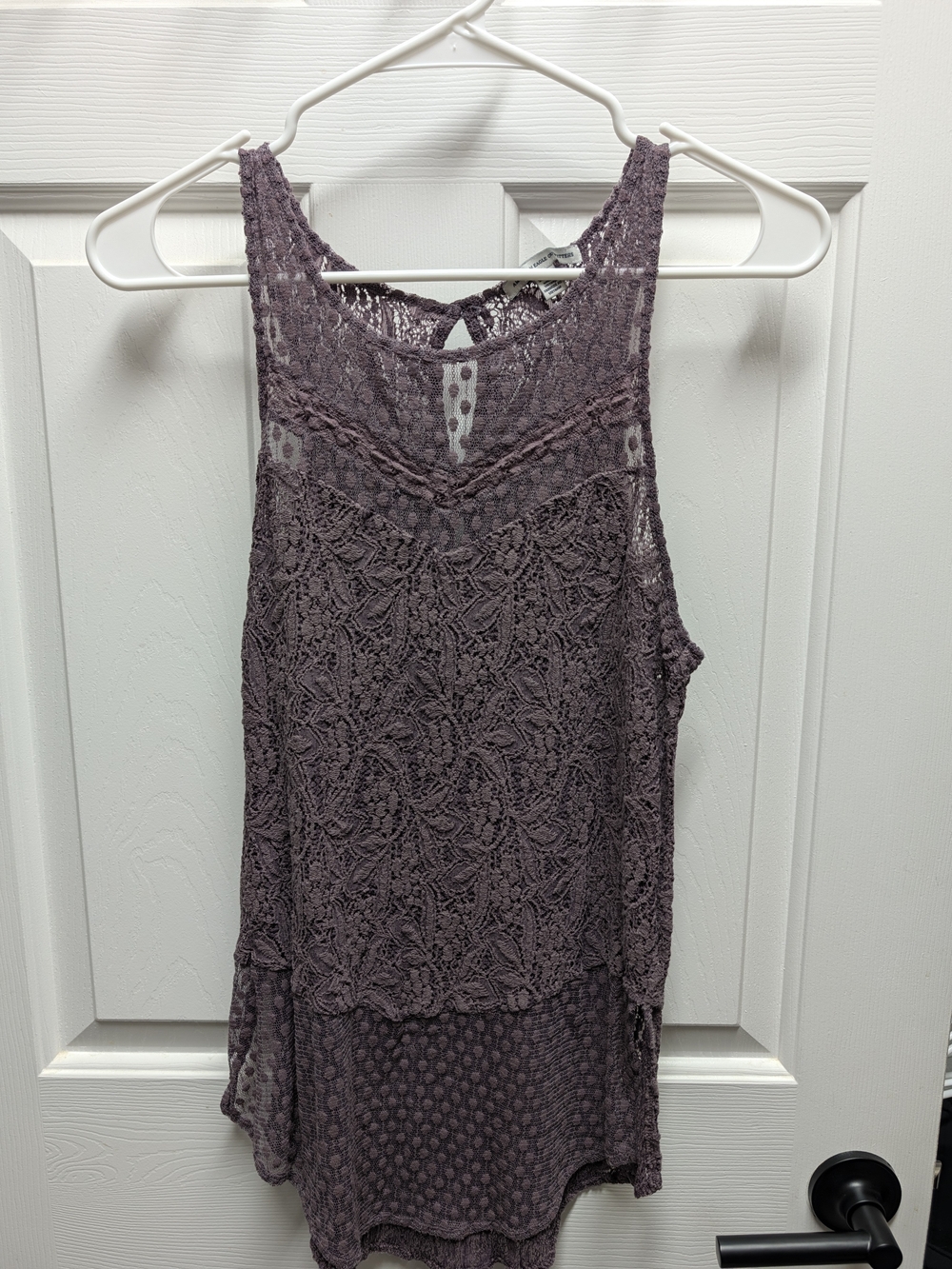 American Eagle Outfitters Mauve Lace Sleeveless Tank